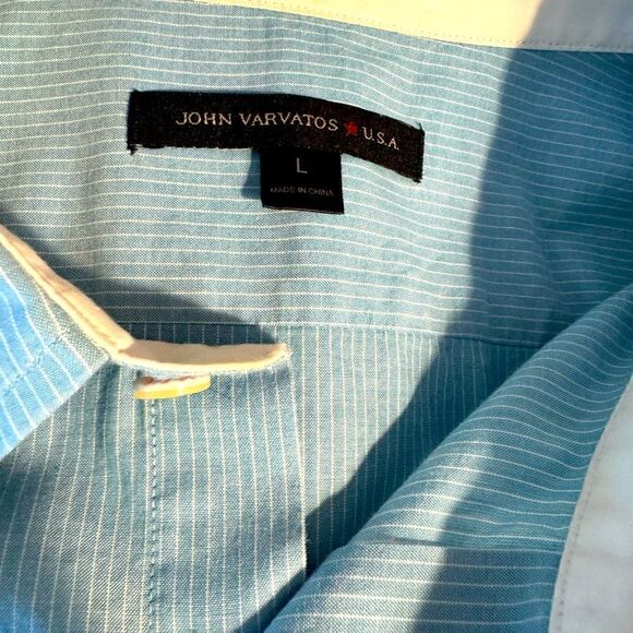 John Varvados USA L/S Casual Men’s Button Down Gently Pre-Loved Condition Sz L - Picture 9 of 9
